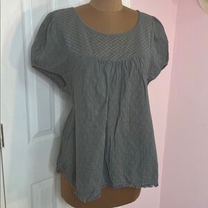 Free People Peasant Top Sage Green Size Medium